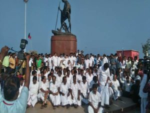 keralanews mk stalin hunger protest at marina beach