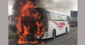 keralanews massive fire in the bus that left from bangalore