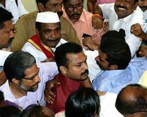 keralanews conflict in thiruvananthapuram corporation meeting mayor injured