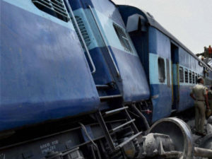 keralanews train derailed in up three died and eight injured