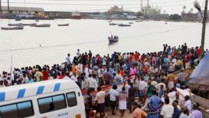 Thiruvananthapuram : Huge crowd of anxious fishermen families and natives waiting for those who yet to return home at Vizhinjam harbour in Thiruvananthapuram on Saturday. Thousands of people were affected due to Cyclone Ockhi. PTI Photo  (PTI12_2_2017_000215B)