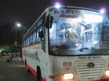 keralanews police blocked the ksrtc minnal bus which did not stop in the busstop