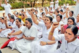 keralanews nurses strike the talk with labour commissioner failed