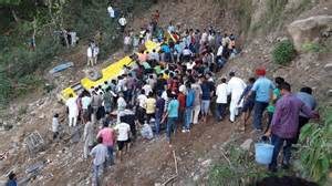 keralanews 26 killed several others injured as bus carrying school students falls into deep gorge in himachal pradesh