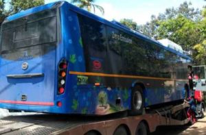 keralanews ksrtc first electric bus bring to trivandrum