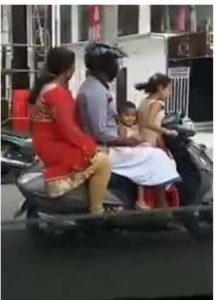 keralanews the scooter was driven by a five year old girl in a busy road and her fathers license was suspended