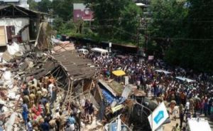 keralanews three storey building collapses in palakkad 11 people rescued many suspected to be trapped