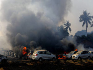 keralanews 184 cars parked in porur gutted in blaze