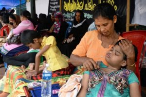 protest of Endosulfan pesticide victims and their family members