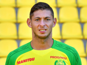 (FILES) A file photo taken on September 18, 2017 in Nantes' Argentinian forward Emiliano Sala. - Cardiff striker Emiliano Sala was on board of a missing plane that vanished from radar off Alderney in the Channel Islands according to  French police sources on January 22, 2019. (Photo by LOIC VENANCE / AFP)LOIC VENANCE/AFP/Getty Images