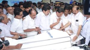 keralanews the deadbody of former minister and kerala congress leader km mani brought to his residence