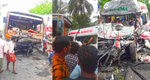 keralanews eight died after ambulance collides with lorry in palakkad