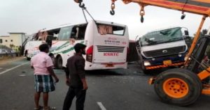 keralanews avinashi accident transport minister said that lorry driver is resposible for the accident