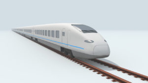 Computer generated 3D illustration with a train