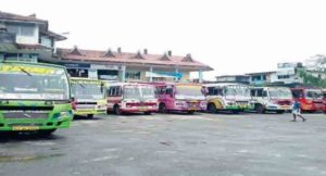 keralanews service with out social distancing take action against two private buses in kollam