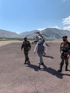 keralanews prime minister and army chiefs visit ladakh