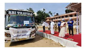 keralanews first team of covid brigade bus to kasarkode