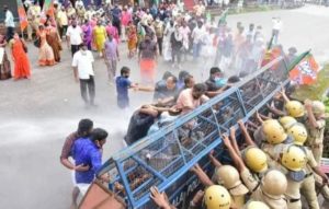 keralanews protest demanding resiganation of kt jaleel case registered against 3000 and 500 arrested