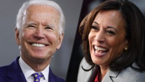 Joe Biden and Sen. Kamala Harris. (Jonathan Ernst/Reuters, Saul Loeb/AFP via Getty Images)