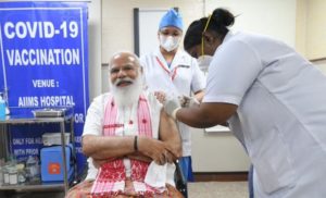 keralanews prime minister narendra modi received covid vaccine