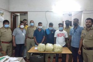 keralanews three arrested with 6kg cannabis in kannur