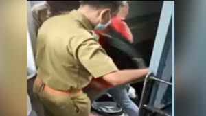 keralanews incident of police beating passenger in train t t e alleges that passenger is drunken and