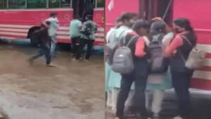 keralanews incident where the students were stopped in the rain without taking the bus police take action