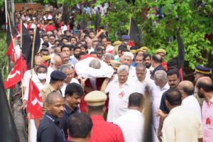 keralanews kodiyeri balakrishanan cremated with full state honours in payyambalam